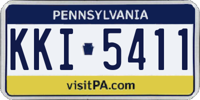 PA license plate KKI5411