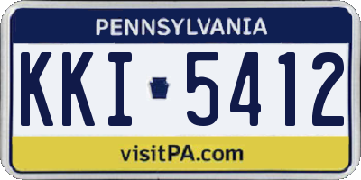PA license plate KKI5412