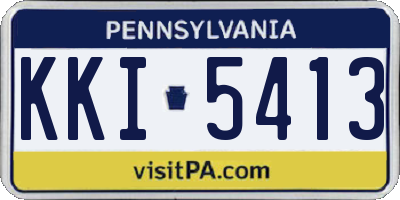 PA license plate KKI5413