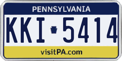 PA license plate KKI5414