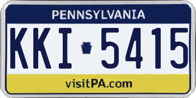 PA license plate KKI5415