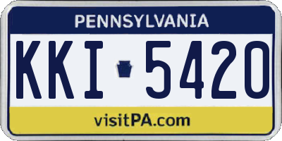 PA license plate KKI5420
