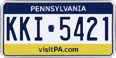 PA license plate KKI5421