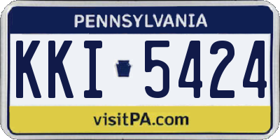 PA license plate KKI5424
