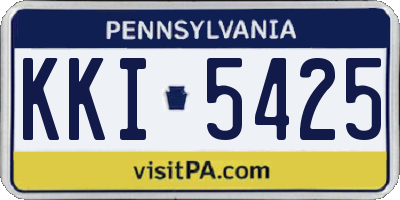 PA license plate KKI5425