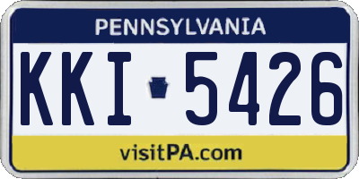 PA license plate KKI5426