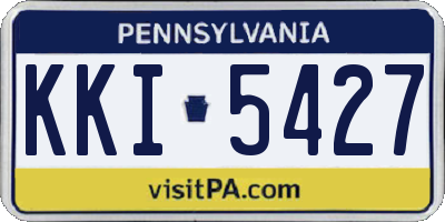 PA license plate KKI5427