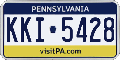 PA license plate KKI5428
