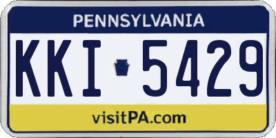 PA license plate KKI5429