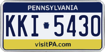 PA license plate KKI5430
