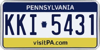 PA license plate KKI5431