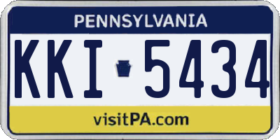 PA license plate KKI5434