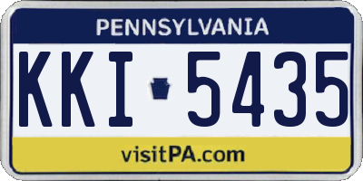PA license plate KKI5435