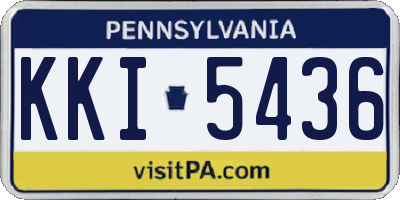 PA license plate KKI5436