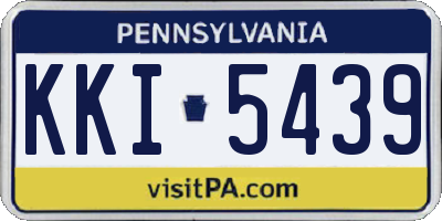 PA license plate KKI5439