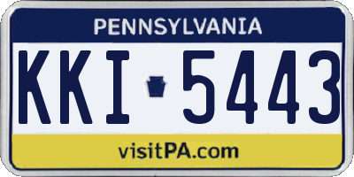 PA license plate KKI5443