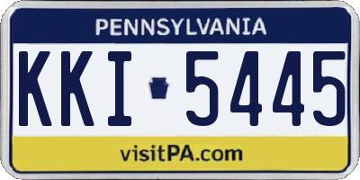PA license plate KKI5445