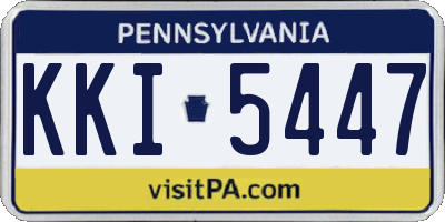 PA license plate KKI5447