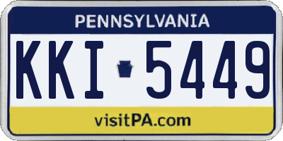 PA license plate KKI5449