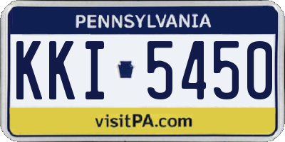 PA license plate KKI5450