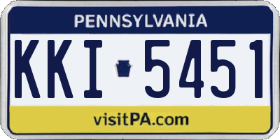 PA license plate KKI5451