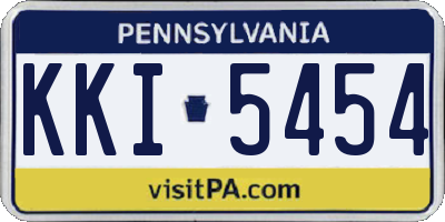 PA license plate KKI5454