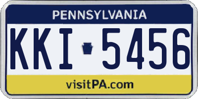 PA license plate KKI5456