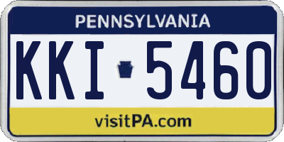 PA license plate KKI5460