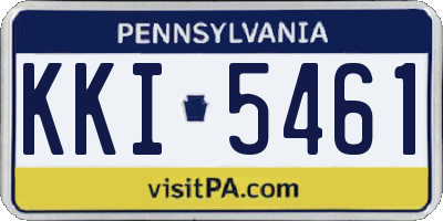 PA license plate KKI5461