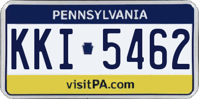 PA license plate KKI5462