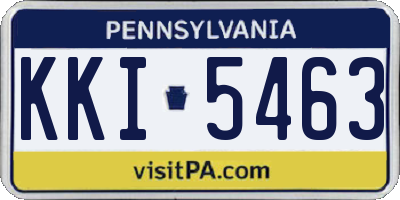 PA license plate KKI5463