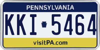 PA license plate KKI5464