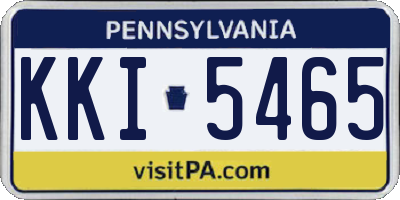 PA license plate KKI5465