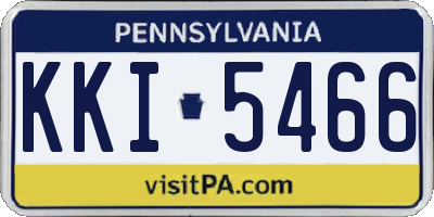 PA license plate KKI5466