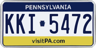 PA license plate KKI5472