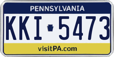 PA license plate KKI5473