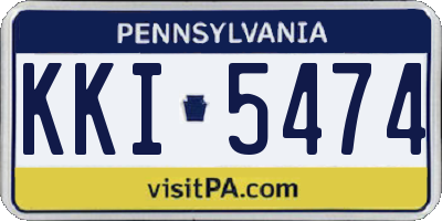 PA license plate KKI5474