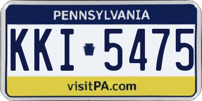 PA license plate KKI5475