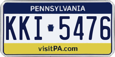 PA license plate KKI5476