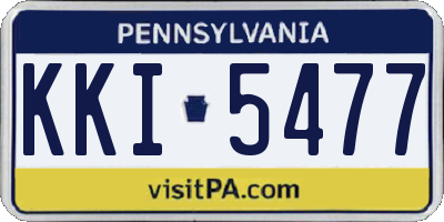 PA license plate KKI5477