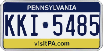 PA license plate KKI5485