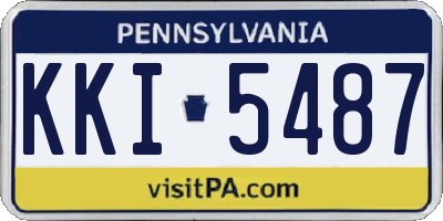 PA license plate KKI5487