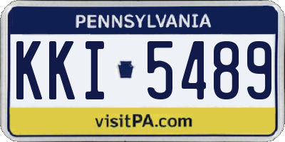 PA license plate KKI5489