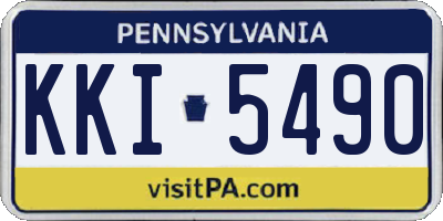 PA license plate KKI5490