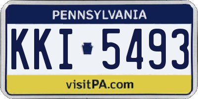 PA license plate KKI5493
