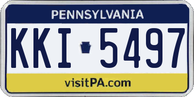 PA license plate KKI5497