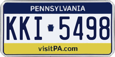 PA license plate KKI5498