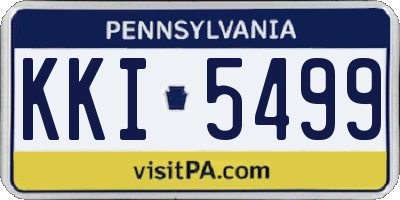 PA license plate KKI5499