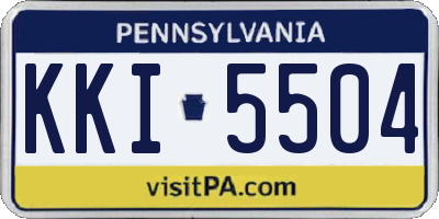 PA license plate KKI5504