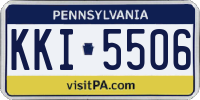 PA license plate KKI5506